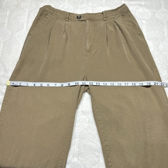 Thread & Supply Women’s Tan Wide Leg Cone Pocket Pants Size M High Waist - Picture 4 of 12